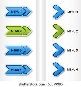 Vector two navigation templates for web