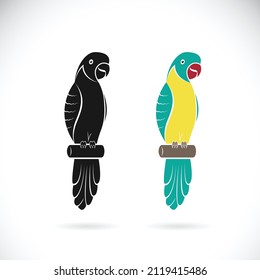 Vector of two parrot design on white background. Easy editable layered vector illustration. Animals. Pet.
