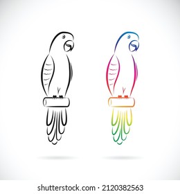 Vector of two parrot design on white background. Easy editable layered vector illustration. Animals. Pet.