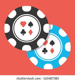 Vector Two Poker Chips Icon