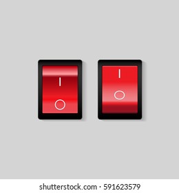 vector, two red button switch