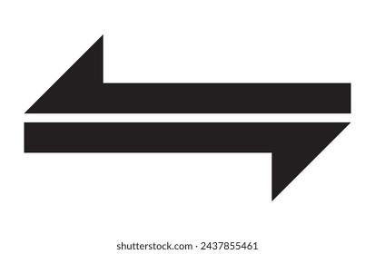 vector two sided arrow on white background