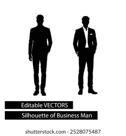 Vector two silhouettes of businessman 