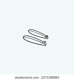 vector of two surfboard wiht white background