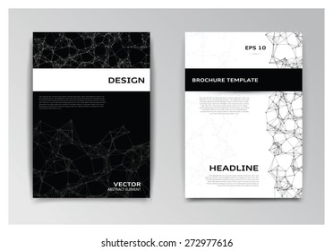 Vector two templates of brochure with abstract elements