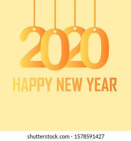 vector two thousand twenty new year's greetings