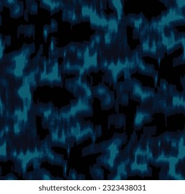 Vector two toned wild growth tropic summer painting seamless pattern with exotic flower branch silhouette. Trendy florals for textile, wallpaper, bedding, floral design,