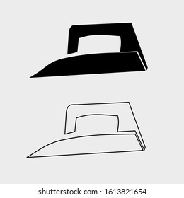 vector two white and black irons