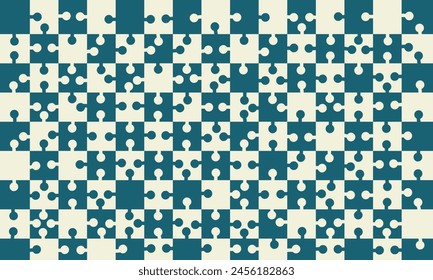 Vector two-color horizontal puzzle background