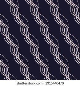 vector two-color seamless pattern of interlacing lines