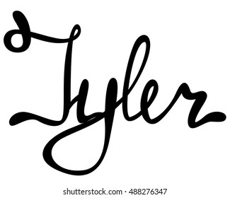 Vector Tyler name lettering