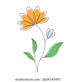 Vector type Flower design on white background, Eps. 