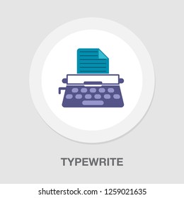 vector typewrite icon