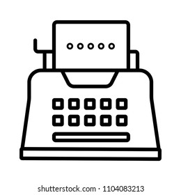 vector typewriter icon
