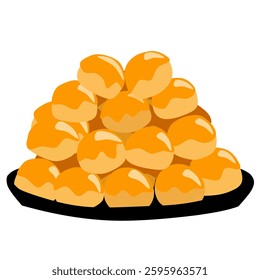 vector of typical Indonesian Eid cookies called nastar