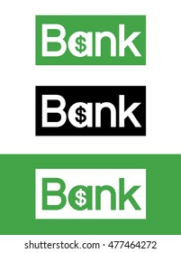 Vector Typographic Bank Symbols