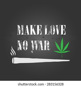 vector typographic cannabis smoker quote grunge style
