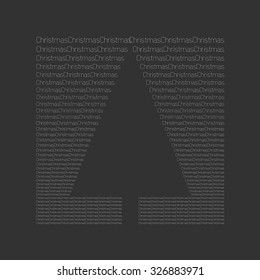 vector typographic Christmas card design