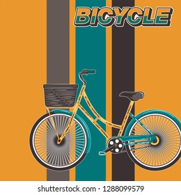 Vector typographic cycling poster template