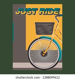 Vector typographic cycling poster template