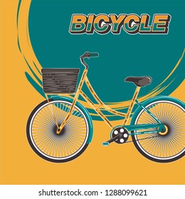 Vector typographic cycling poster template