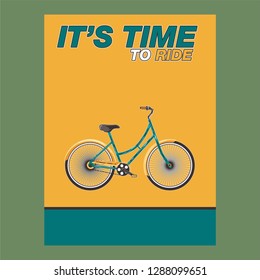 Vector typographic cycling poster template
