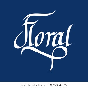 Vector typographic illustration of handwritten. Lettering logo composition