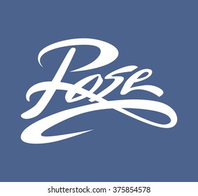 Vector typographic illustration of handwritten. Lettering logo composition
