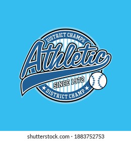 vector of typography athletic, lettering, sport vector for t shirt, logo, design, emblem etc