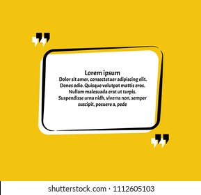 Vector Typography Banner Design Concept On Grunge Texture Rough Background.Innovative vector quotation template in quotes against the Yellow backdrop. Creative vector banner.