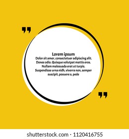 Vector Typography Banner Design Concept On Grunge Texture Rough Background.Innovative vector quotation template in quotes against the Yellow backdrop. Creative vector banner.