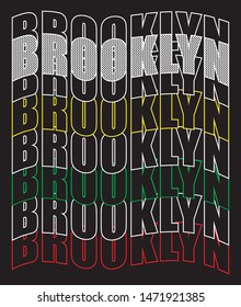 vector typography brooklyn for print t shirt 