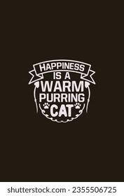vector typography cat t shirt design template