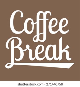 Vector  typography coffee break letter 