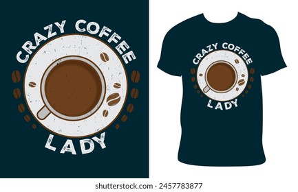 Vector typography coffee t-shirt design.Modern typography lettering Coffee for print, template clothes,  t-shirts, posters, tote bags, a mug, packaging, stickers, and banners.