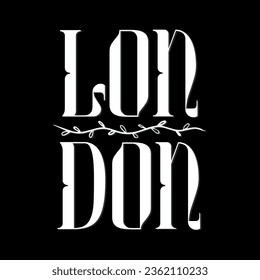 vector typography design illustration of London England City