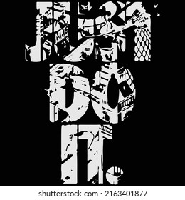 Vector typography design from illustration made for t shirt design and many others.