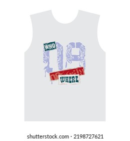 Vector typography design for men printed t-shirt