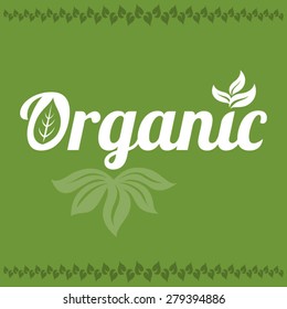 Vector typography design for organic food