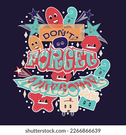 vector typography design t shirt illustration