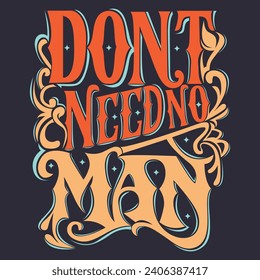 vector typography don't need do man