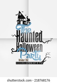 Vector typography flyer for Halloween party.