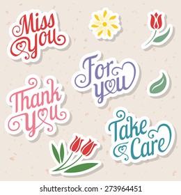 Vector typography greeting card