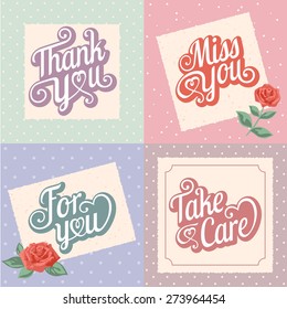 Vector typography greeting card