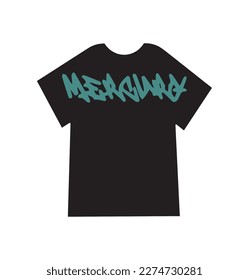 Vector typography
 MERCURY for t-shirt background template