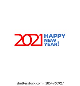 vector typography of new year 2021. celebration graphic asset.