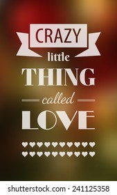 Vector typography on blur background. Eps10