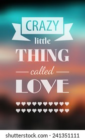 Vector typography on blur background. Eps10