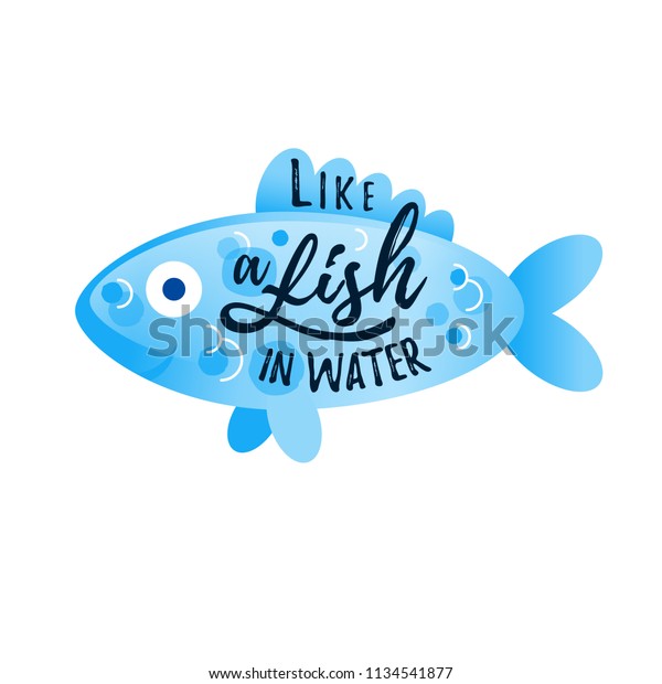 Download Vector Typography Poster Fish Silhouette Inspirational ...