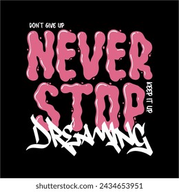 Vector typography street wear design